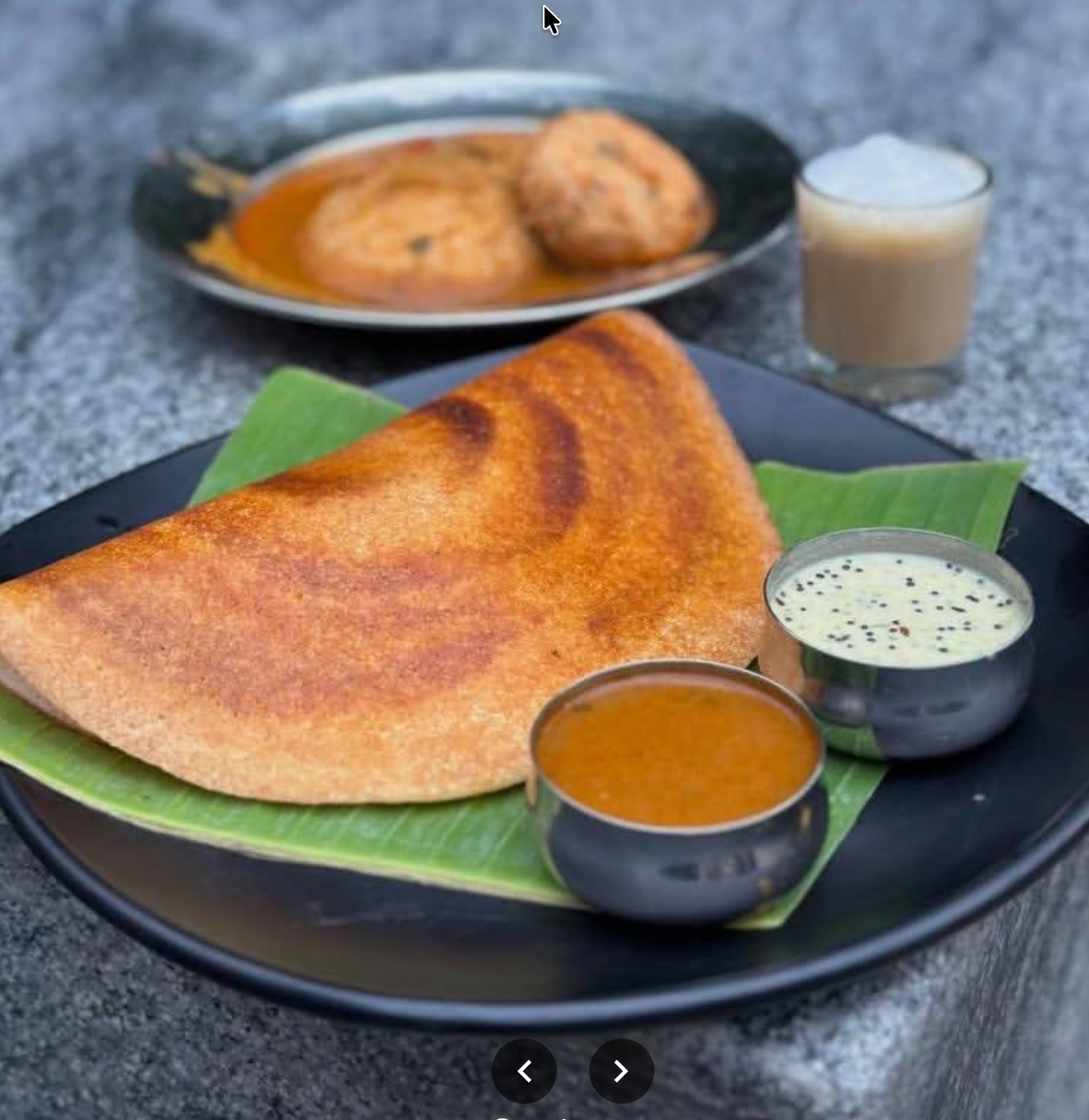 Masala dosa at Mayura Cafe